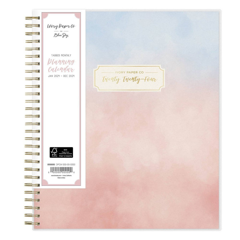 Ivory Paper Co 2024 Planner 10"x8" Monthly Wirebound Mariah