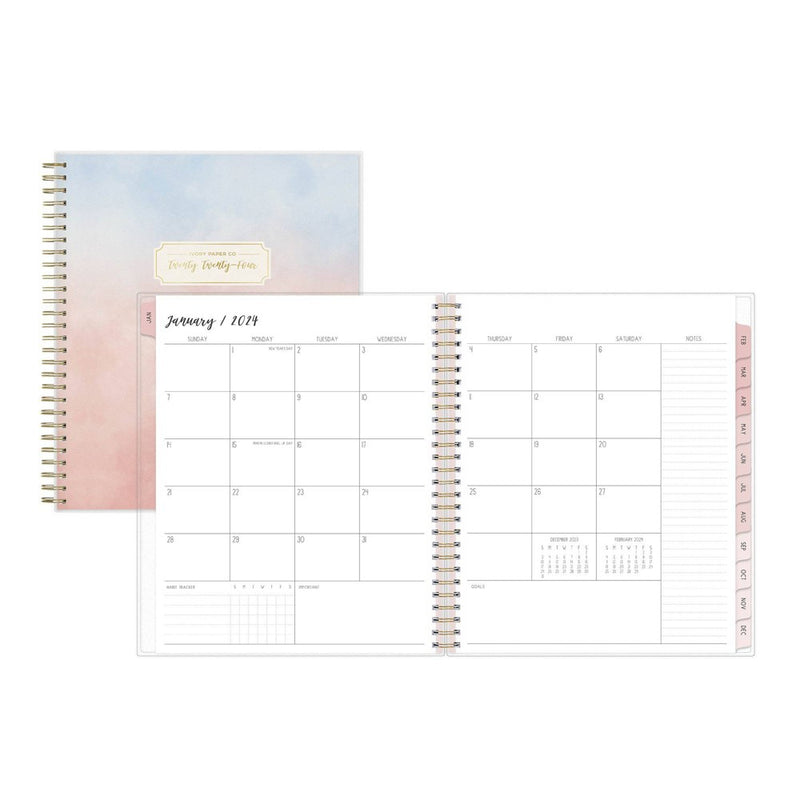 Ivory Paper Co 2024 Planner 10"x8" Monthly Wirebound Mariah