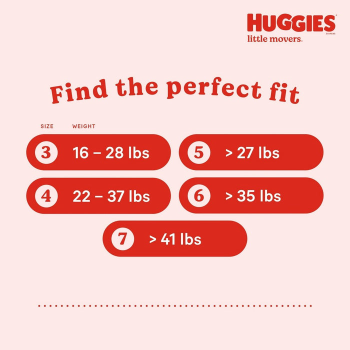 Huggies Pull-Ups Little Mover Baby Diaper - Size 3 - 136ct