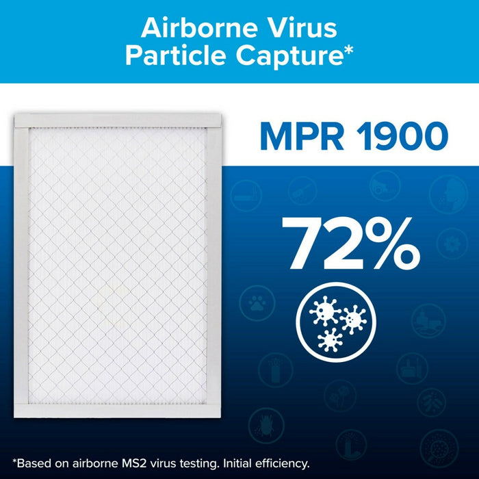 Filtrete 12x12x1 Premium Allergen Bacteria and Virus Air Filter 1900 MPR