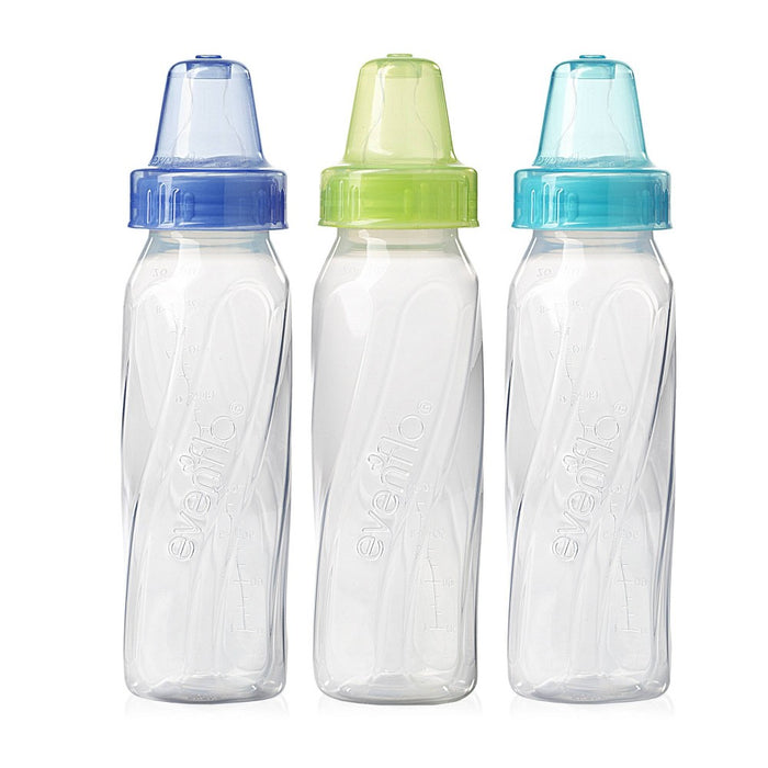 Evenflo Feeding Classic Clear Plastic Baby Bottles - 8oz/6pk