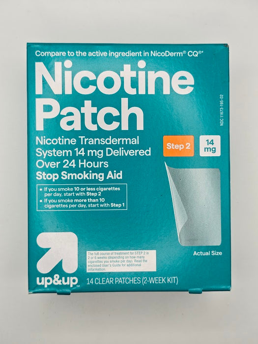 Nicotine Stop Smoking Aid Clear Patches Step 2 - 14ct - up & up- EXP 11/2026