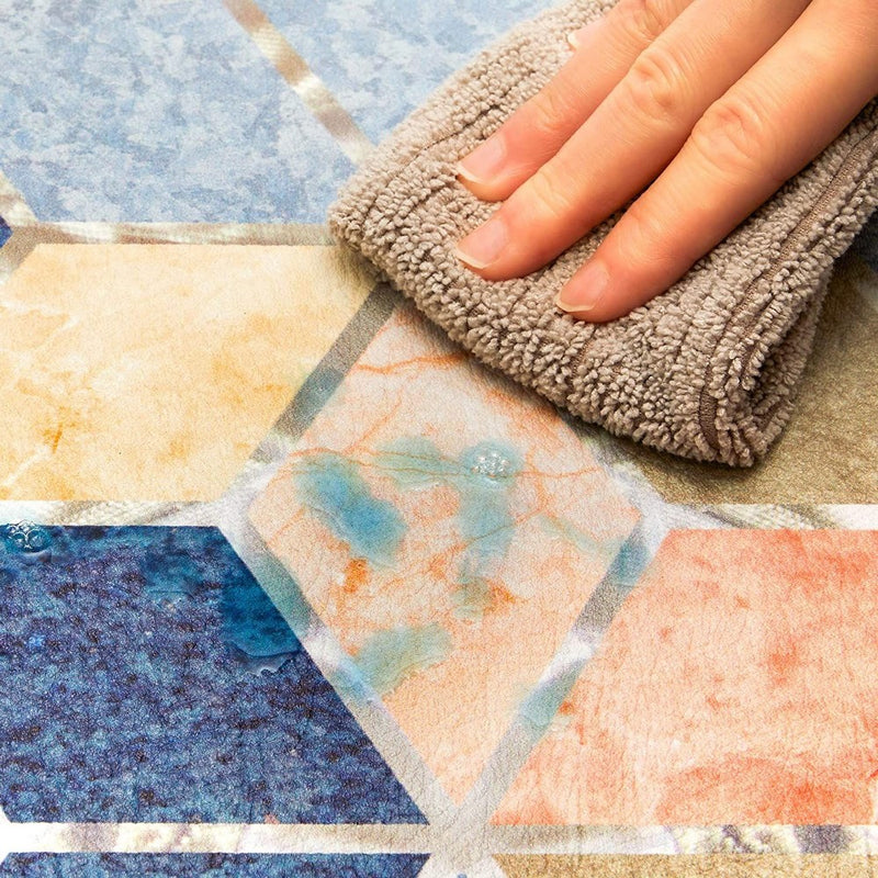 2 Piece Set Anti Fatigue Kitchen Floor Mats, Diamond Pattern Comfort Cushioned Standing Rugs Waterproof, 2 Sizes