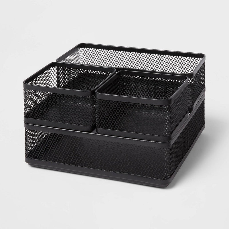 Mesh desk Organizer Black - Brightroom