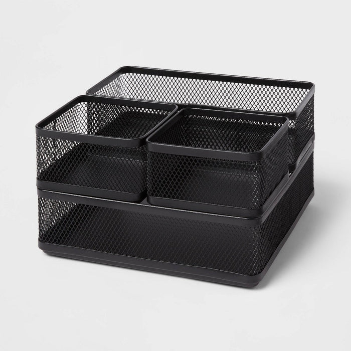 Mesh desk Organizer Black - Brightroom