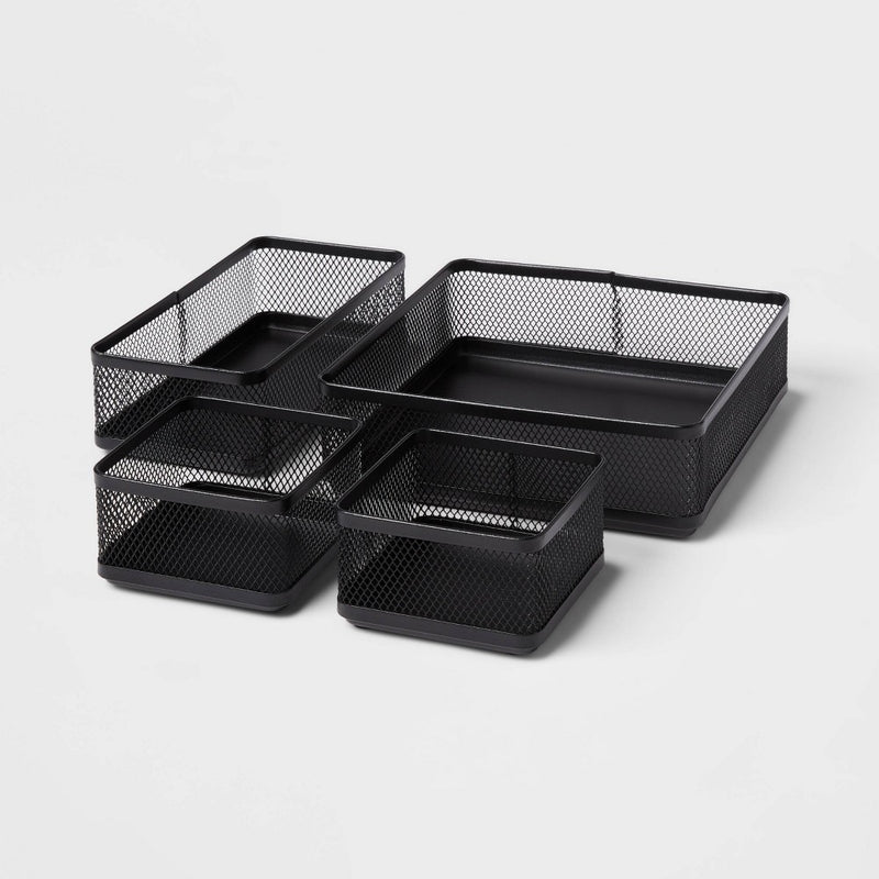 Mesh desk Organizer Black - Brightroom