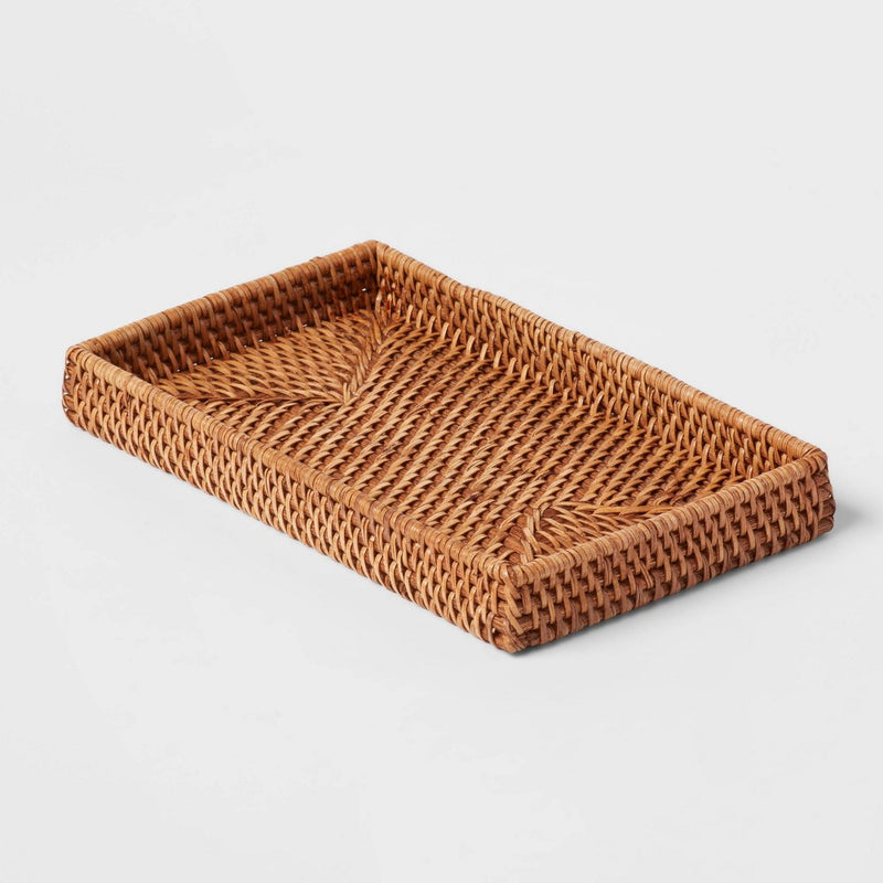 Rattan Tray Light Brown - Threshold