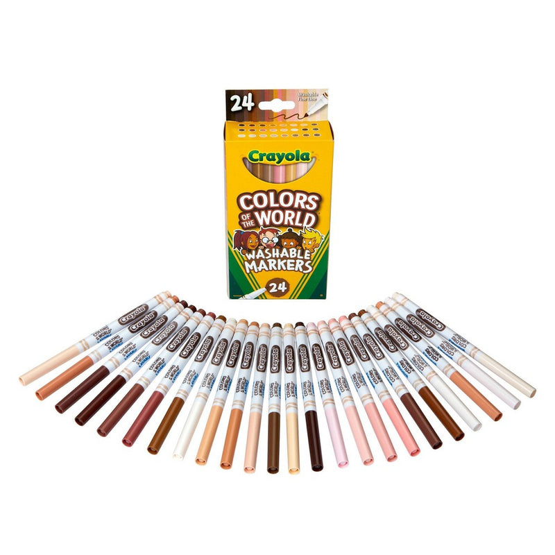 Crayola 24ct Colors of the World Fine Line Markers