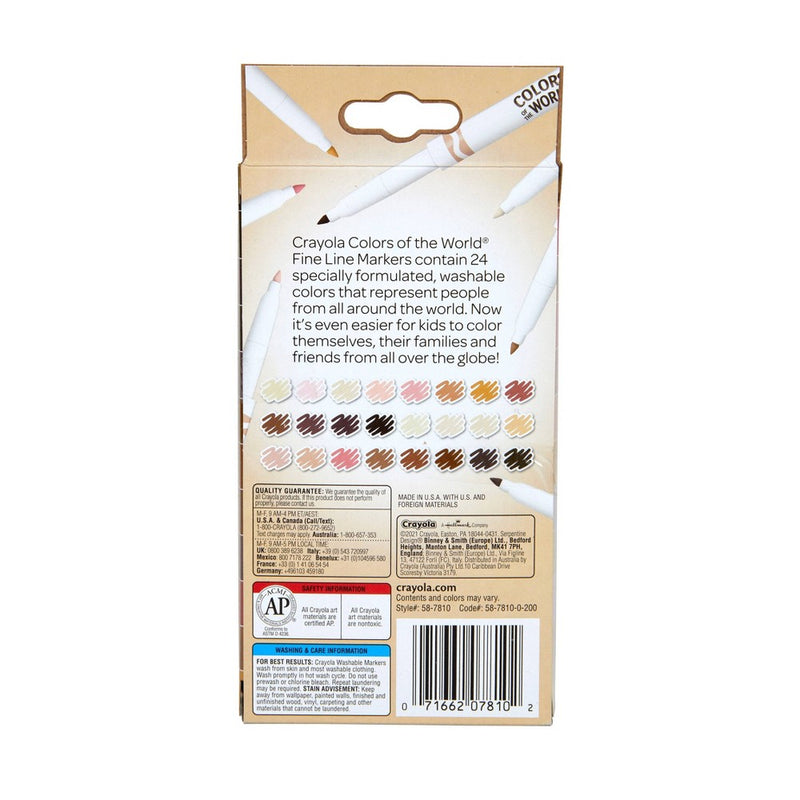 Crayola 24ct Colors of the World Fine Line Markers
