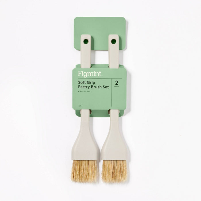 2pc Pastry Brush Set Light Gray - Figmint
