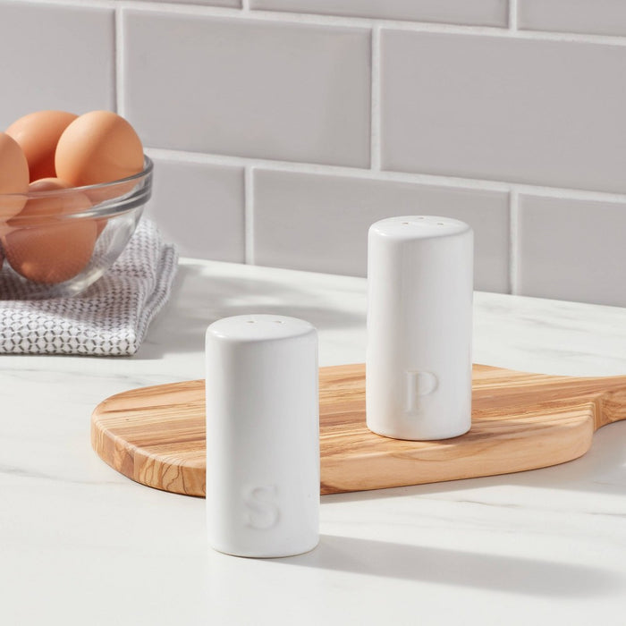 2pc Stoneware Salt and Pepper Shaker Set - Threshold