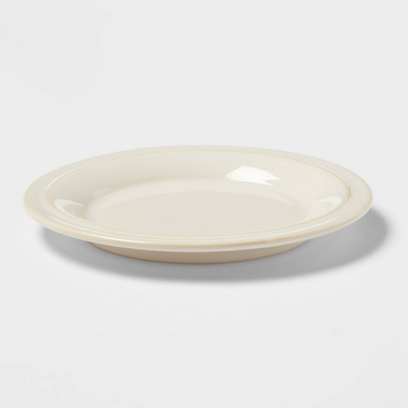 8" Porcelain Woodbridge Salad Plate White - Threshold