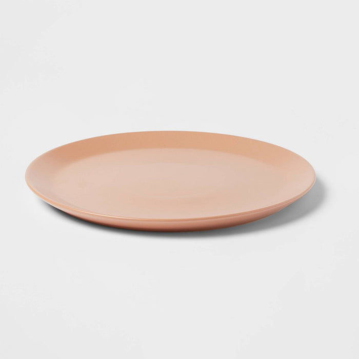10" Stoneware Acton Dinner Plate Brown - Threshold