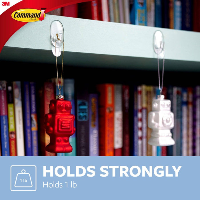 Command Small Sized Decorative Hooks Value Clear