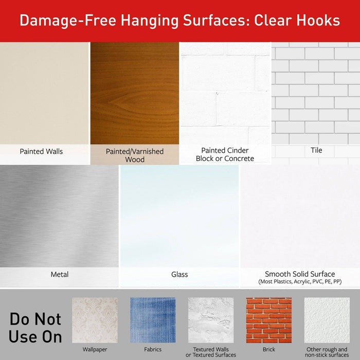 Command Small Sized Decorative Hooks Value Clear