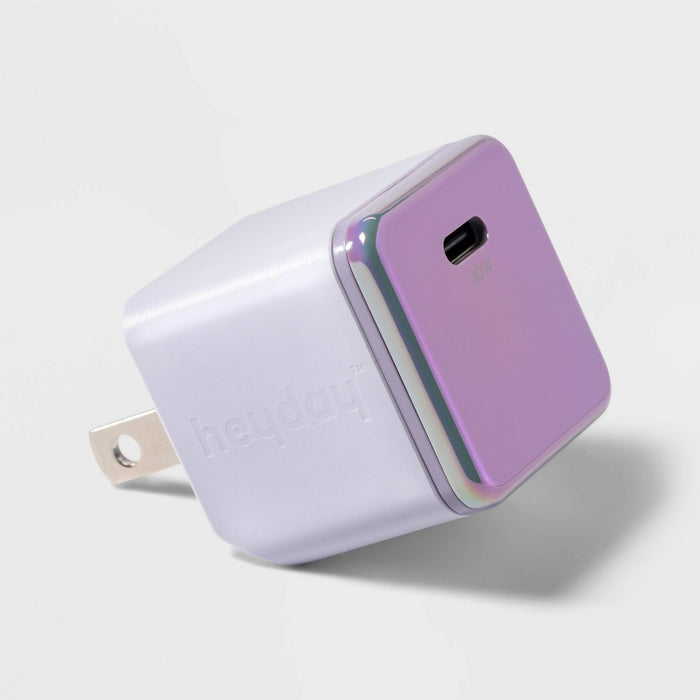 Single Port USB-C 30W Wall Charger - heyday Soft Purple