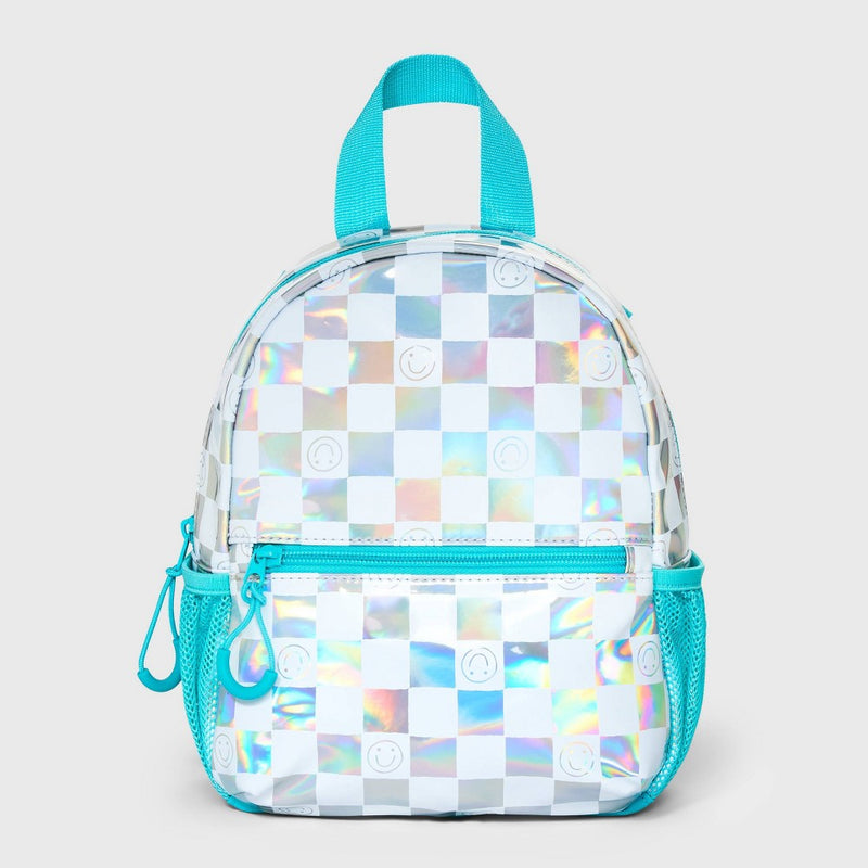 Kids' Adaptive Mini Backpack - Cat & Jack Iridescent Blue