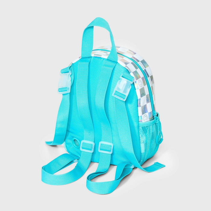 Kids' Adaptive Mini Backpack - Cat & Jack Iridescent Blue