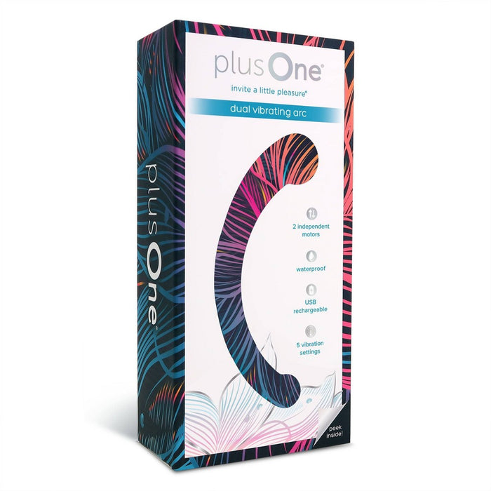 plusOne Dual Vibrating Arc Rechargeable and Waterproof Vibrator