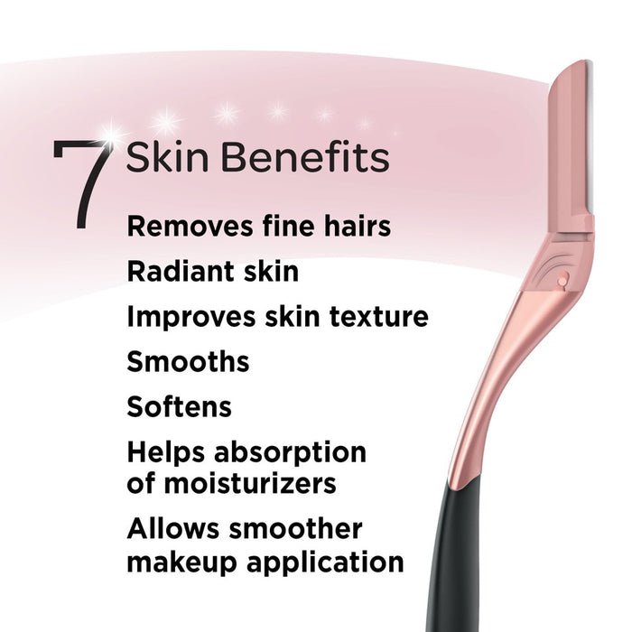Schick Hydro Silk Exfoliating Dermaplaning Professional Style Wand - 1 Handle and 6 Replacement Refill Blades