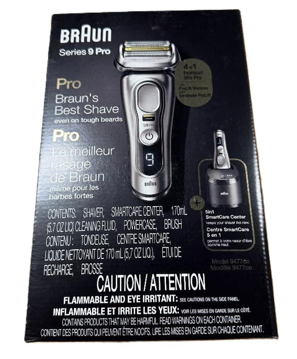 Braun Series 9-9477cc Pro Men's Rechargeable Wet & Dry Electric Foil Shaver