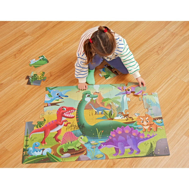 B. toys - Floor Puzzles Gigantic Jigsaw - Solar System, Ocean, Dinosaur - 3pk - 144pc