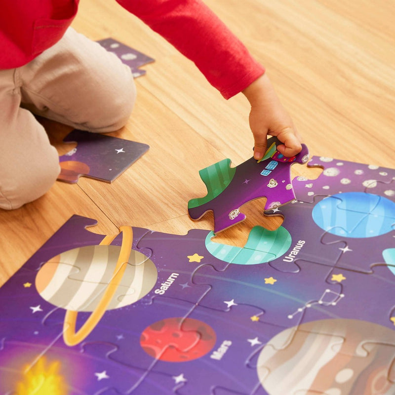 B. toys - Floor Puzzles Gigantic Jigsaw - Solar System, Ocean, Dinosaur - 3pk - 144pc