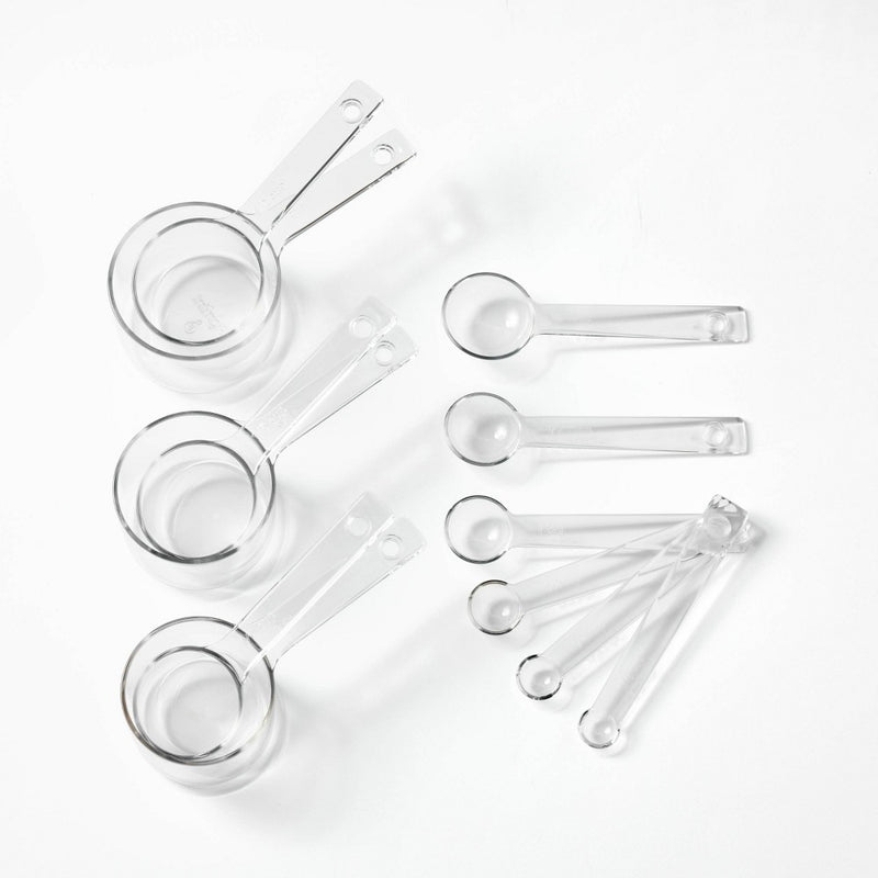 12pc Tritan Plastic Measuring Cups and Spoons Set Clear - Figmint