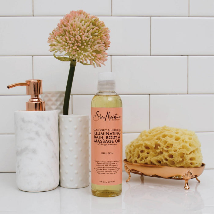 SheaMoisture Coconut and Hibiscus Bath Body and Massage Oil - 8 fl oz