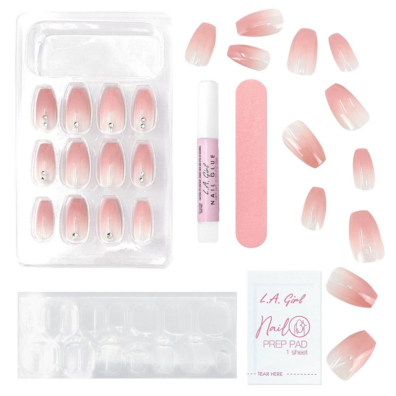 L.A. Girl 28pc Luxe Shine Fave Artificial Nail - Into You - 28pc