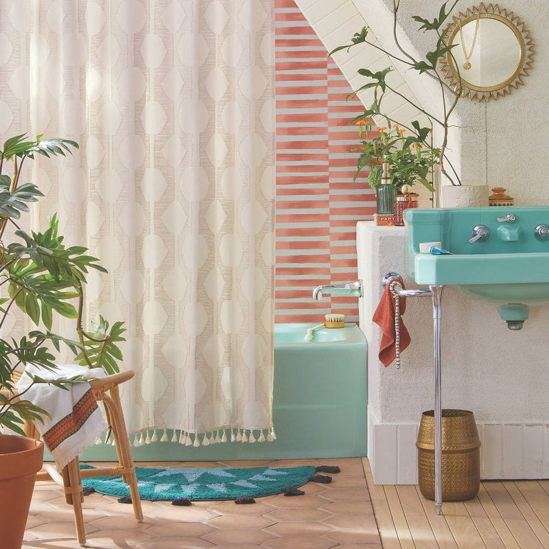 In The Name of Love Clipped Shower Curtain White - Opalhouse designed by Jungalow
