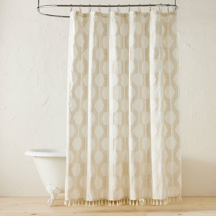 In The Name of Love Clipped Shower Curtain White - Opalhouse designed by Jungalow