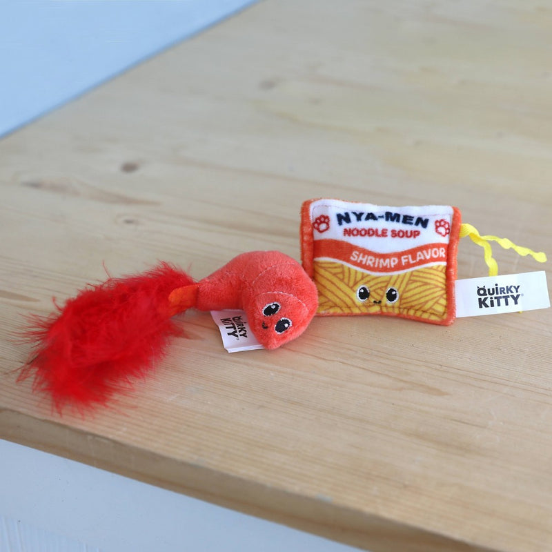Quirky Kitty Ramen Cat Toy - 2pk