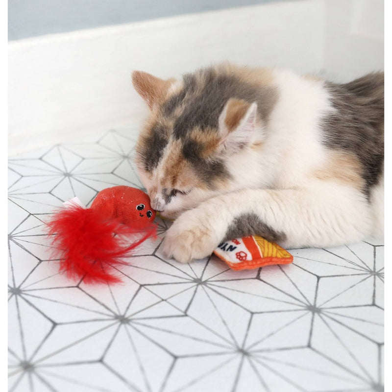 Quirky Kitty Ramen Cat Toy - 2pk