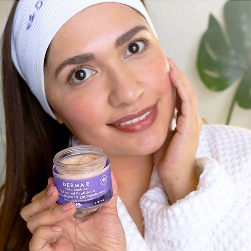 derma e Advanced Peptides & Collagen Night Face Moisturizer - 2oz
