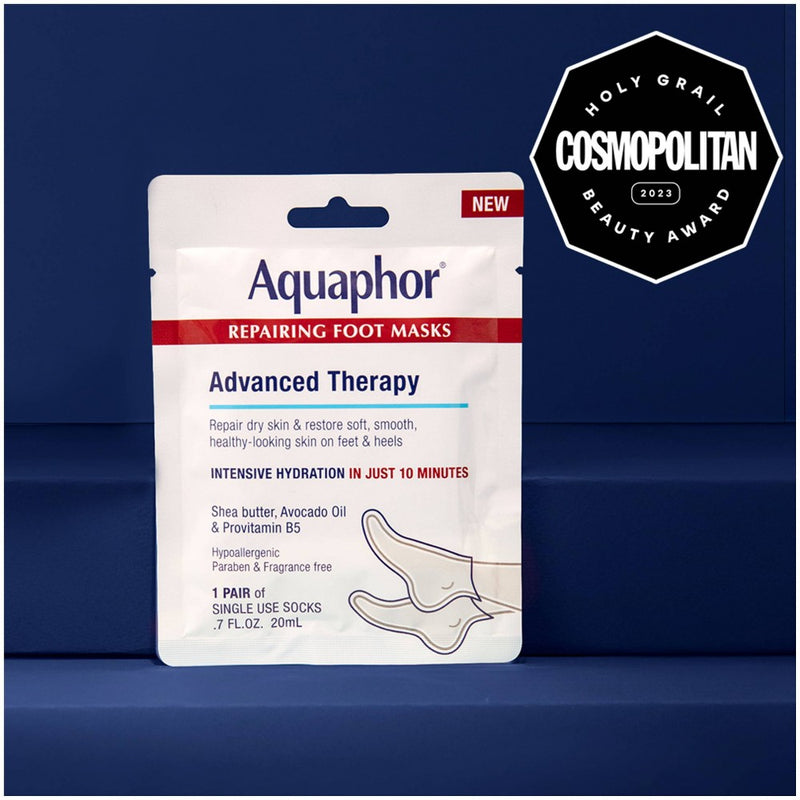 Aquaphor Advanced Therapy Repairing Foot Mask - 0.7 fl oz