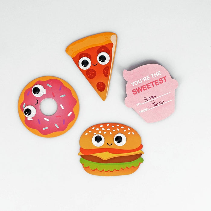 Sadie & Sam 16ct Google Eye Junk Food Valentine's Day Classroom Exchange Cards
