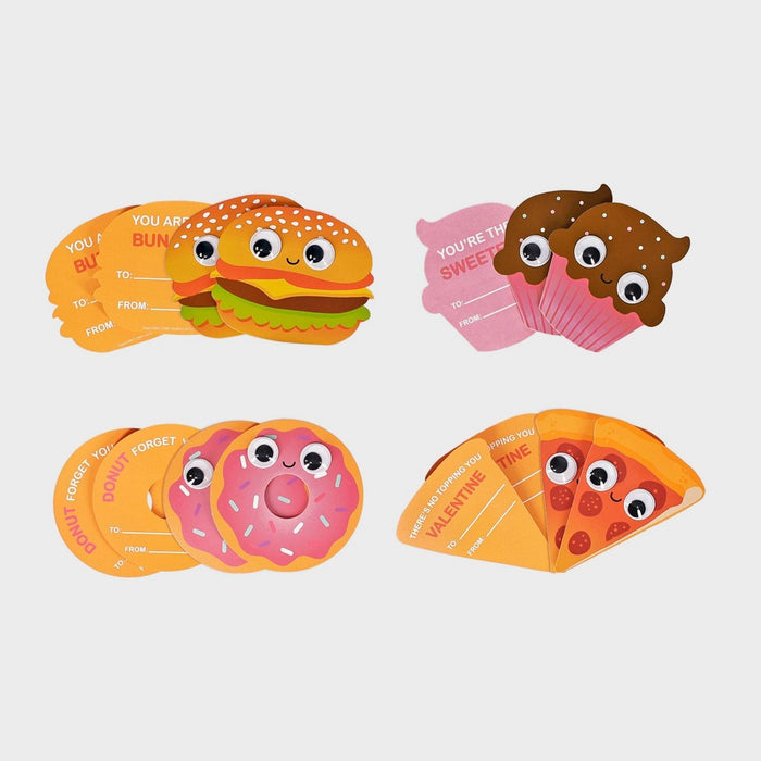 Sadie & Sam 16ct Google Eye Junk Food Valentine's Day Classroom Exchange Cards