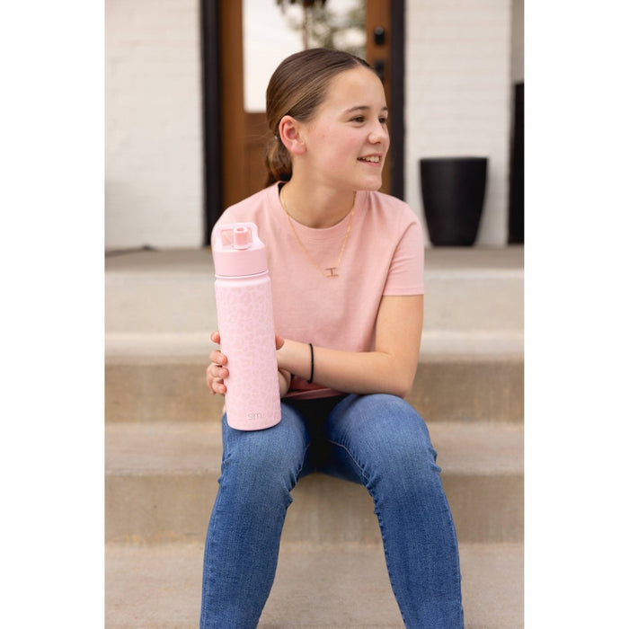 Summit 20oz 'Powder Coat and 4D Blush Leopard' Drinkware - Simple Modern