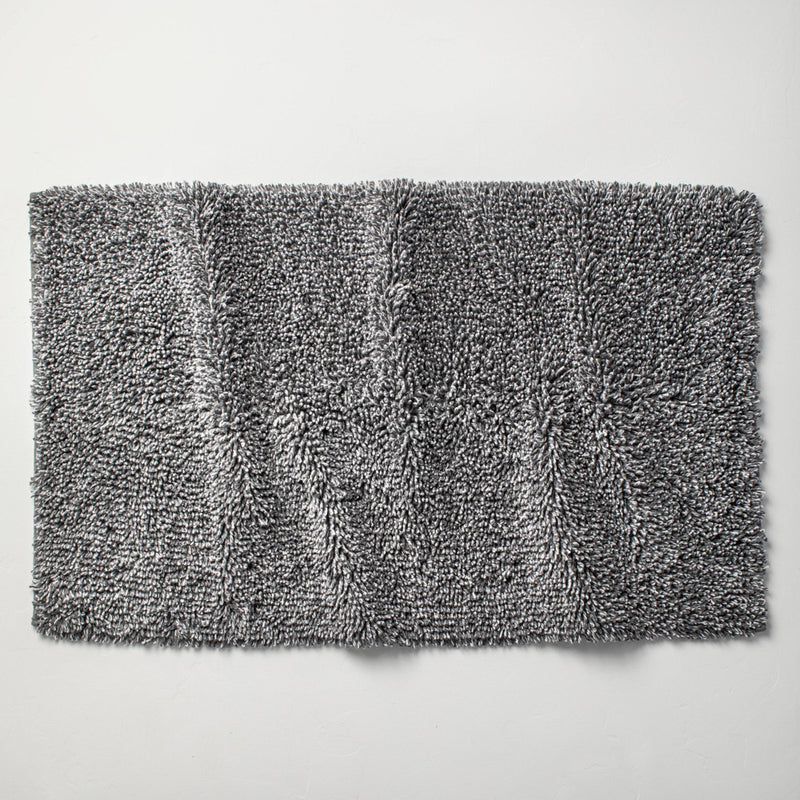 24"x40" Melange Looped Bath Rug Dark Gray - Casaluna (LOCAL PICKUP ONLY)