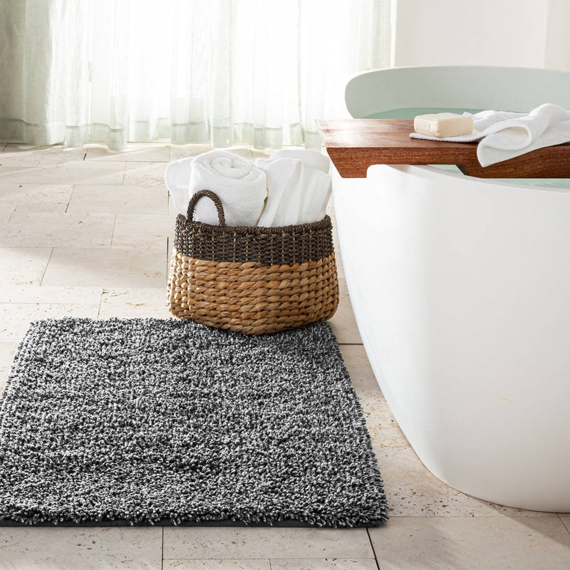 24"x40" Melange Looped Bath Rug Dark Gray - Casaluna (LOCAL PICKUP ONLY)