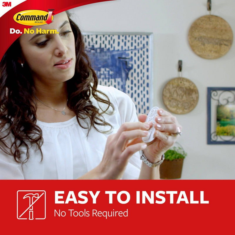 Command 6 Hooks 12 Strips Large Sized Utility Decorative Hooks Value Pack White