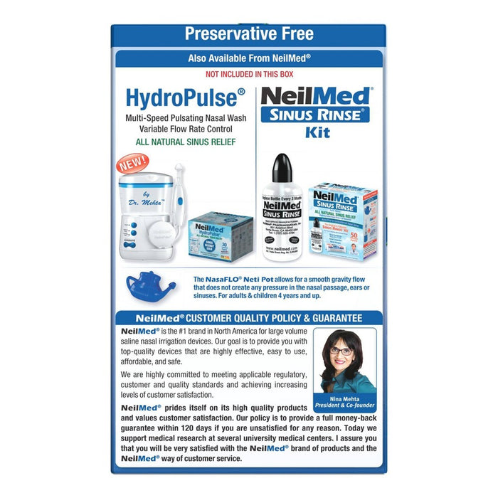 NeilMed NasaFlo Neti Pot Sinus Relief with Premixed Packets - 50ct