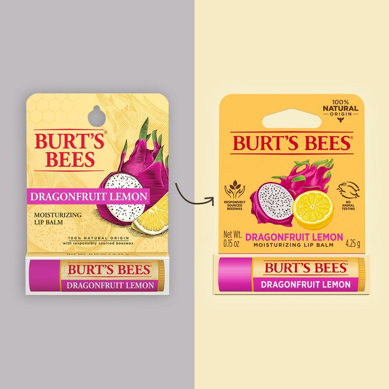 Burt's Bees Dragonfruit Lemon Lip Balm - 0.15oz