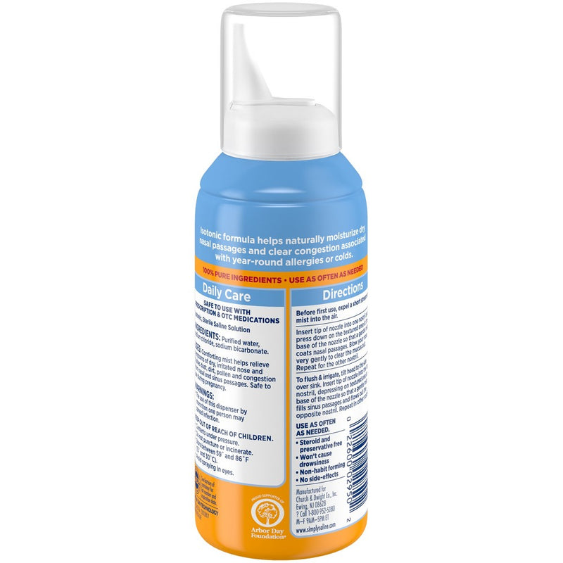 Simply Saline Nasal Care Daily Relief Mist Spray - 4.5oz