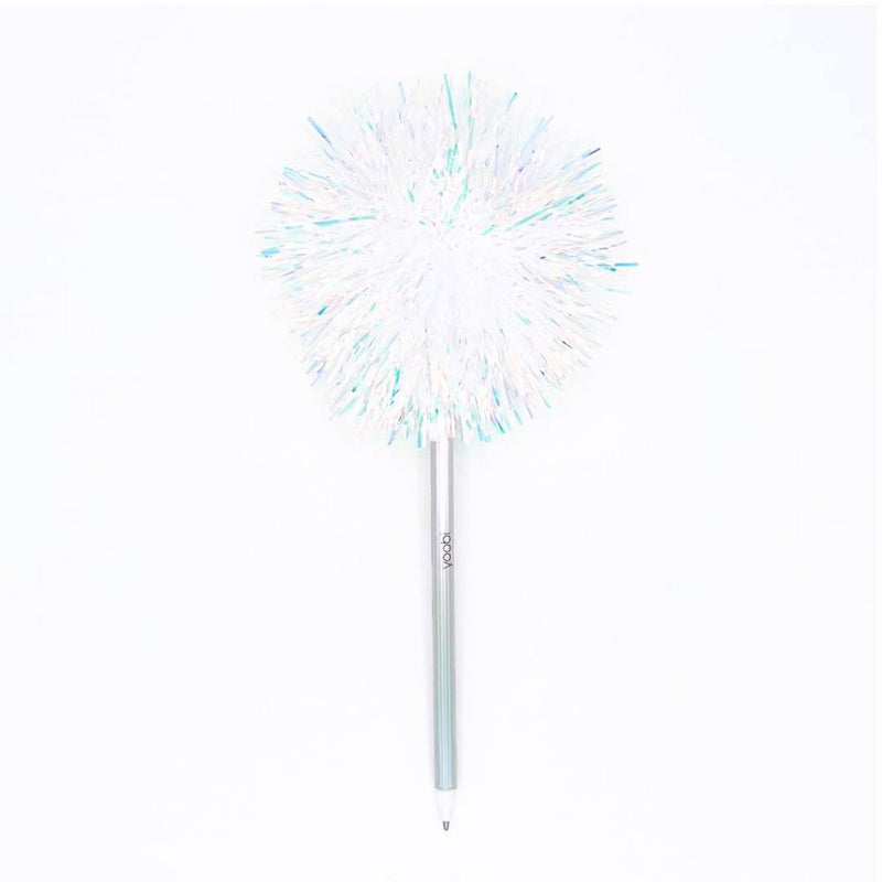 Yoobi Ballpoint Pen Pom Pom Holographic Tinsel Black Ink