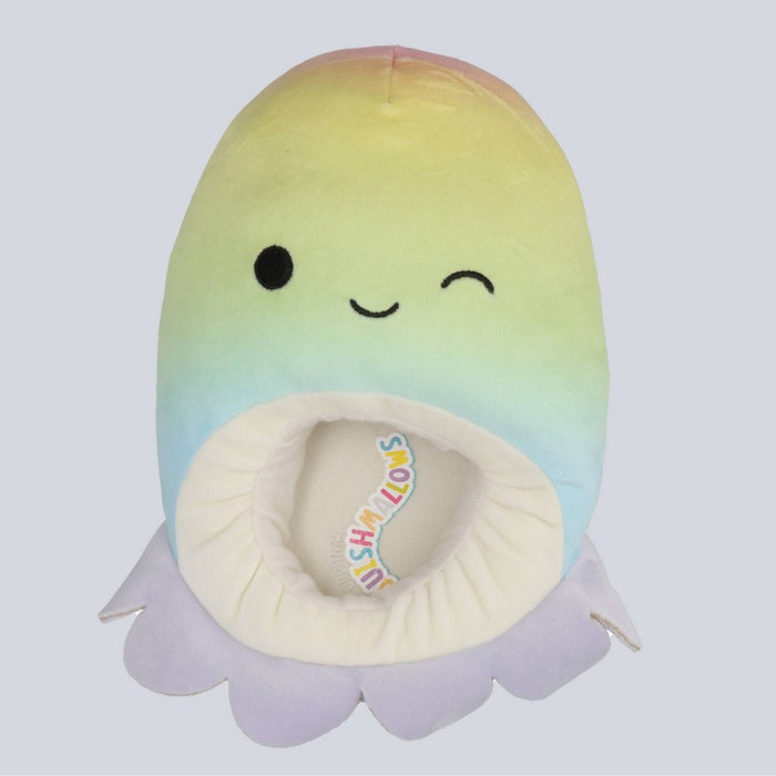 Squishmallows Kids' Elodie the Octopus Plush Slippers - Rainbow S