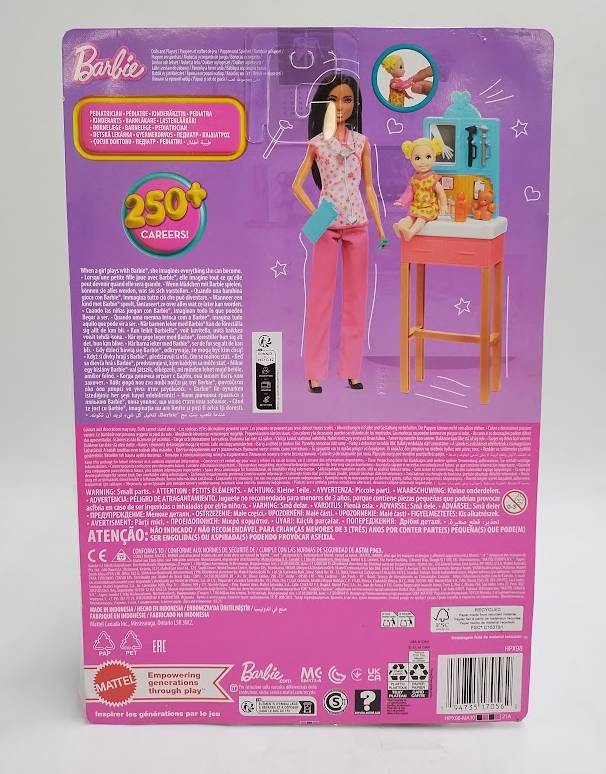Barbie Pediatrician Doll and Doctor Playset with Accessories, Pink Scrubs