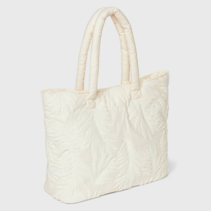 Terry Tote Handbag - Shade & Shore White