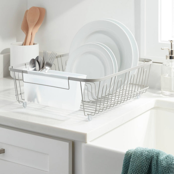 Large Steel Dish Drainer Brushed Nickel - Brightroom